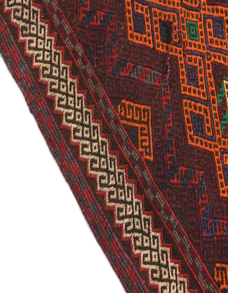 Detail image of  2' 4 x 10' 8  Hand Knotted Kilim Fars Persian Wool Runner Rug