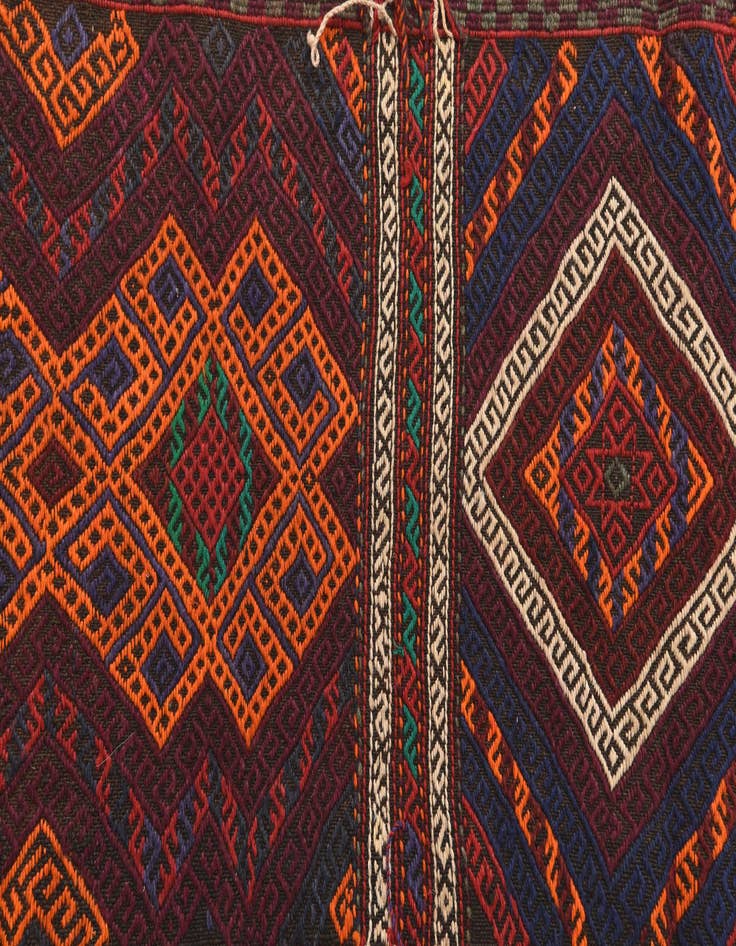 Detail image of  2' 4 x 10' 8  Hand Knotted Kilim Fars Persian Wool Runner Rug