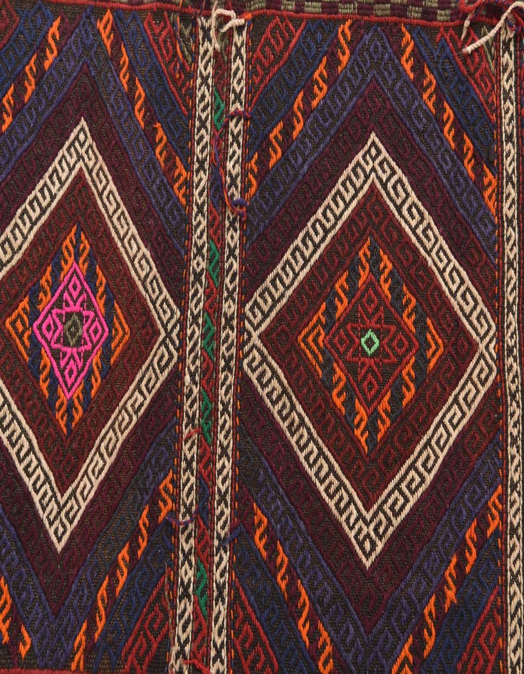 Detail image of  2' 4 x 10' 8  Hand Knotted Kilim Fars Persian Wool Runner Rug