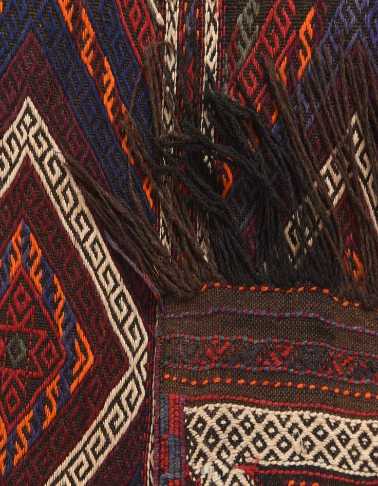 Detail image of  2' 4 x 10' 8  Hand Knotted Kilim Fars Persian Wool Runner Rug