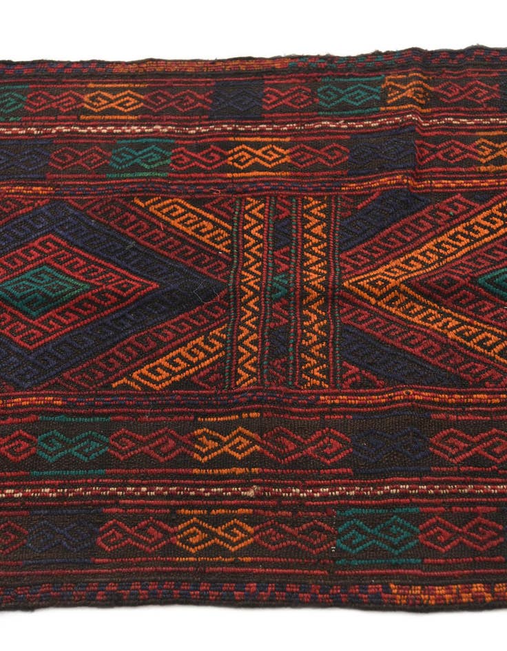 Detail image of  2' 1 x 7' 8  Hand Knotted Kilim Fars Persian Wool Runner Rug