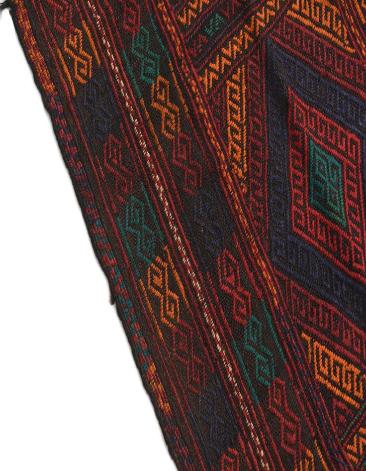 Detail image of  2' 1 x 7' 8  Hand Knotted Kilim Fars Persian Wool Runner Rug