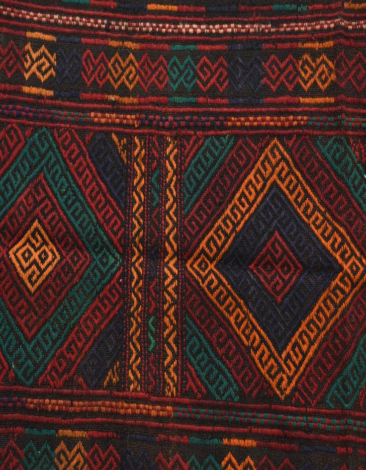 Detail image of  2' 1 x 7' 8  Hand Knotted Kilim Fars Persian Wool Runner Rug