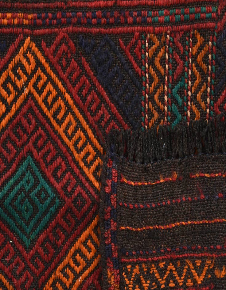 Detail image of  2' 1 x 7' 8  Hand Knotted Kilim Fars Persian Wool Runner Rug