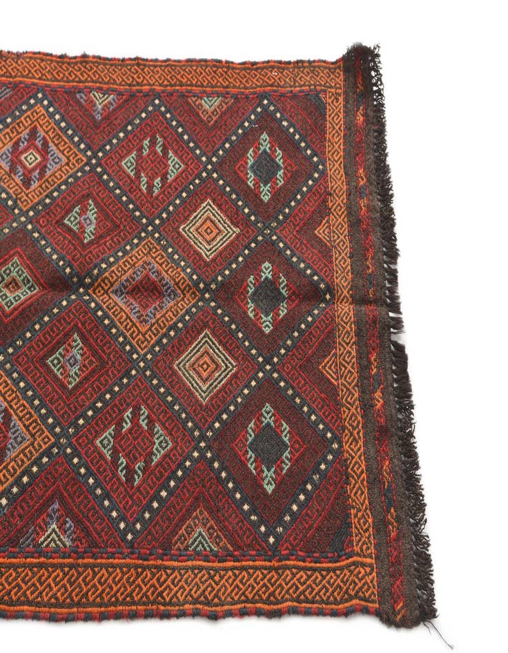 Detail image of  2' 2 x 7' 8  Hand Knotted Kilim Fars Persian Wool Runner Rug