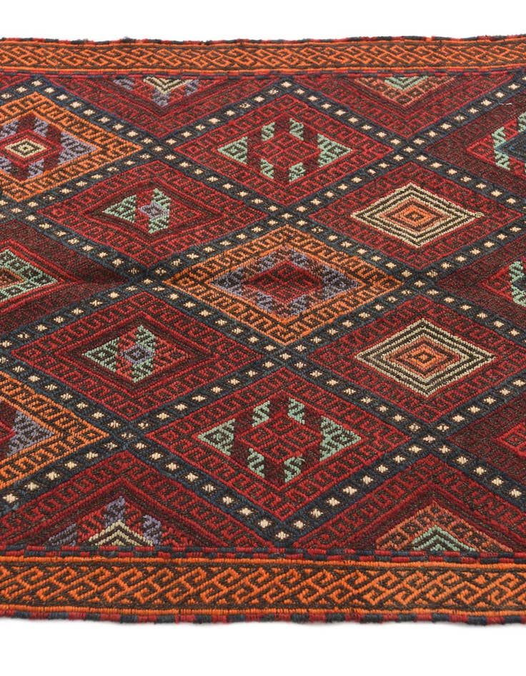 Detail image of  2' 2 x 7' 8  Hand Knotted Kilim Fars Persian Wool Runner Rug