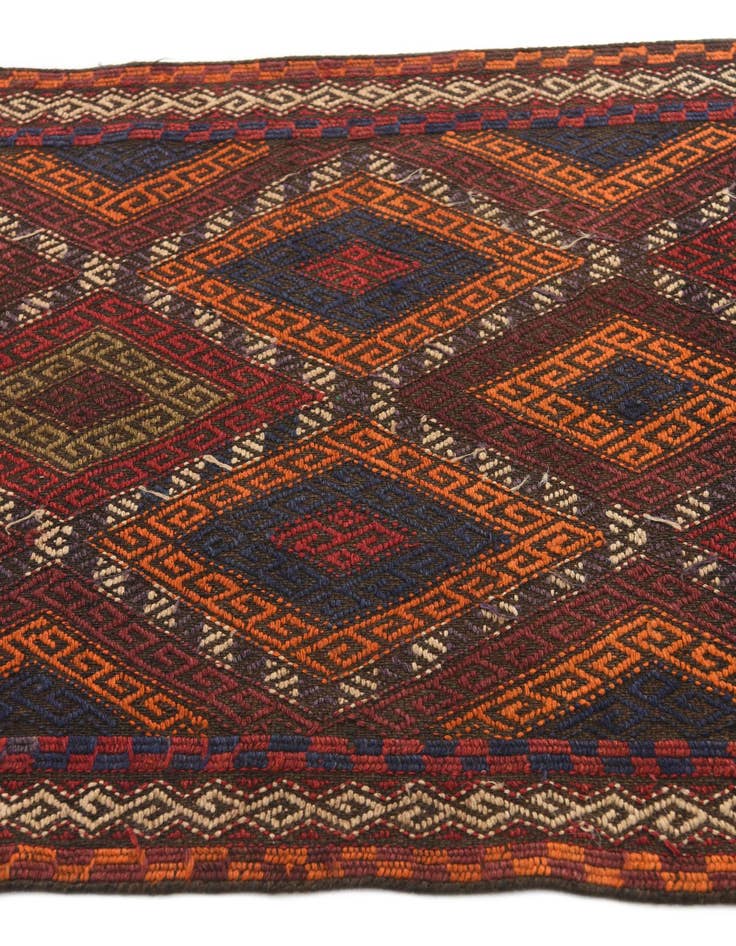 Detail image of  2' 4 x 9' 1  Hand Knotted Kilim Fars Persian Wool Runner Rug