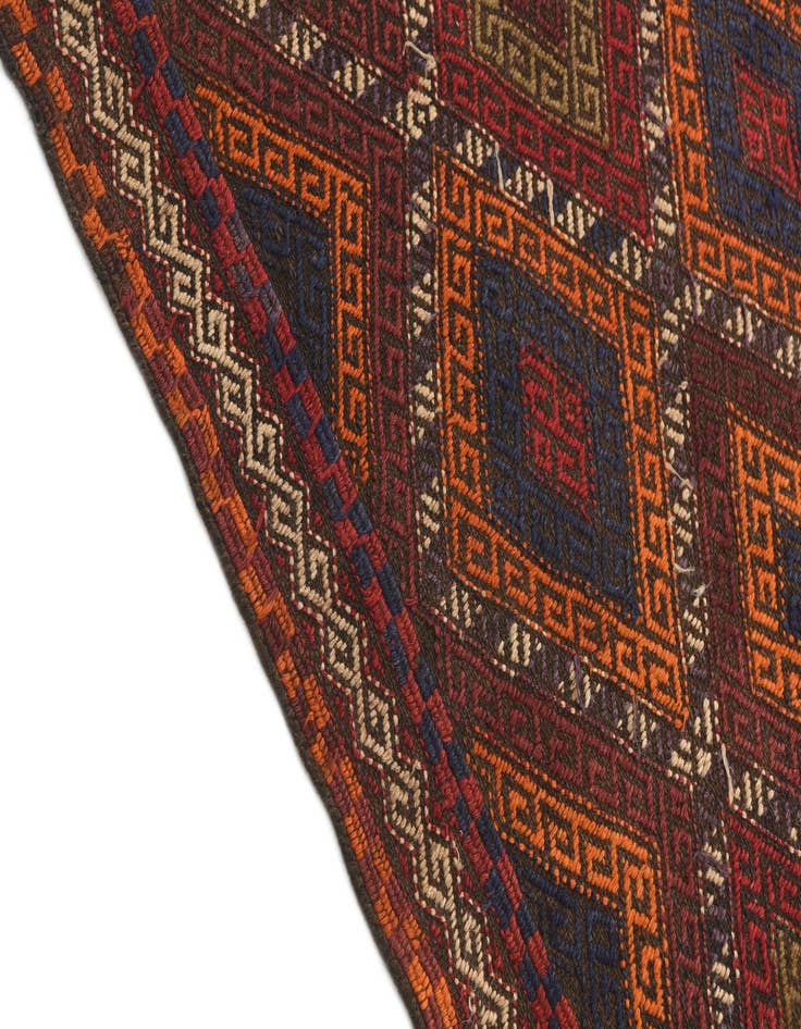 Detail image of  2' 4 x 9' 1  Hand Knotted Kilim Fars Persian Wool Runner Rug