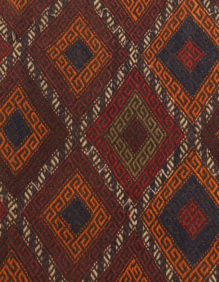 Detail image of  2' 4 x 9' 1  Hand Knotted Kilim Fars Persian Wool Runner Rug