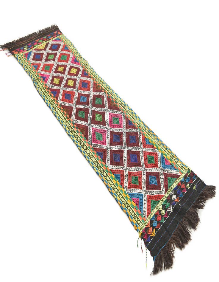 Detail image of  2' 1 x 7' 4  Hand Knotted Kilim Fars Persian Wool Runner Rug