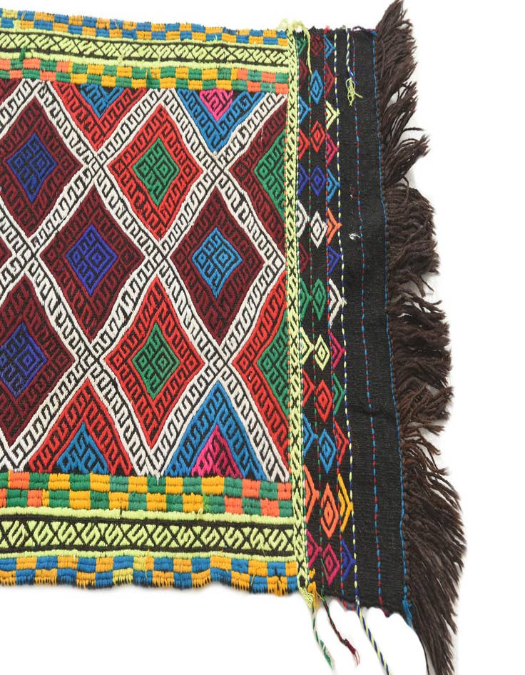 Detail image of  2' 1 x 7' 4  Hand Knotted Kilim Fars Persian Wool Runner Rug