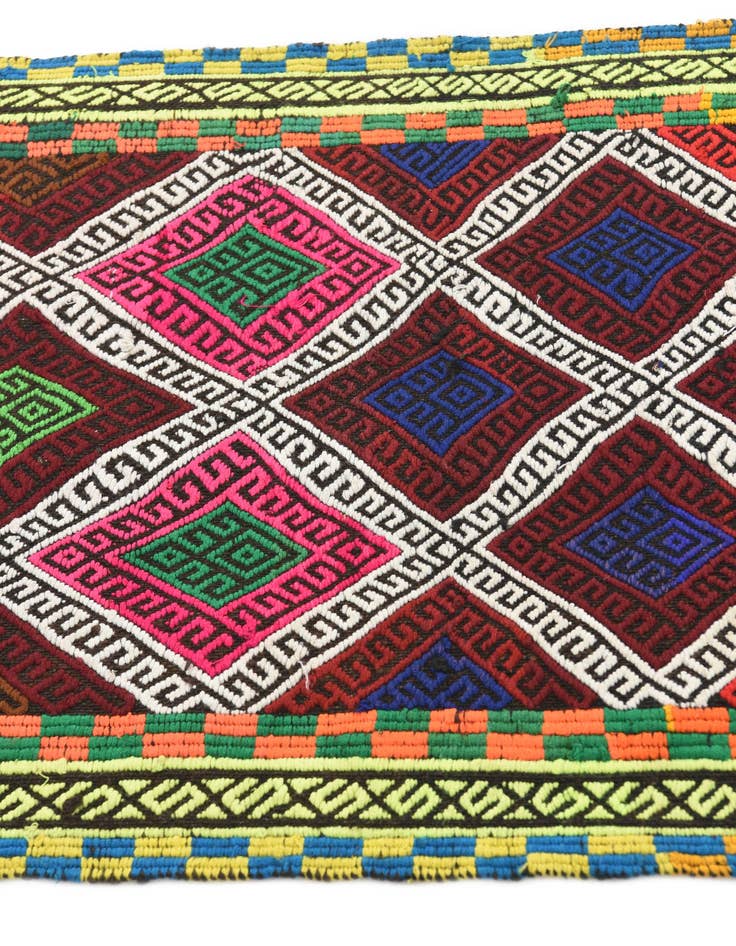 Detail image of  2' 1 x 7' 4  Hand Knotted Kilim Fars Persian Wool Runner Rug