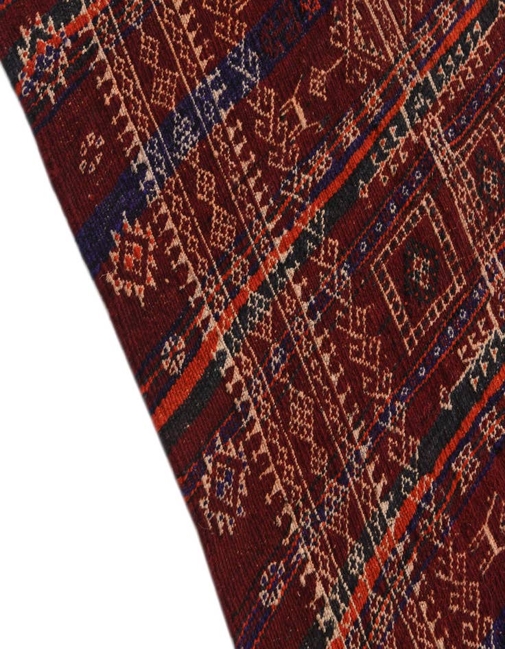 Detail image of  4' 10 x 11' 8  Hand Woven Kilim Fars Wool Runner Rug