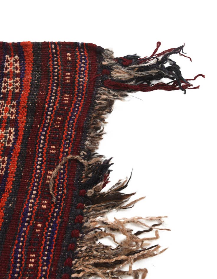 Detail image of  4' 10 x 11' 8  Hand Woven Kilim Fars Wool Runner Rug