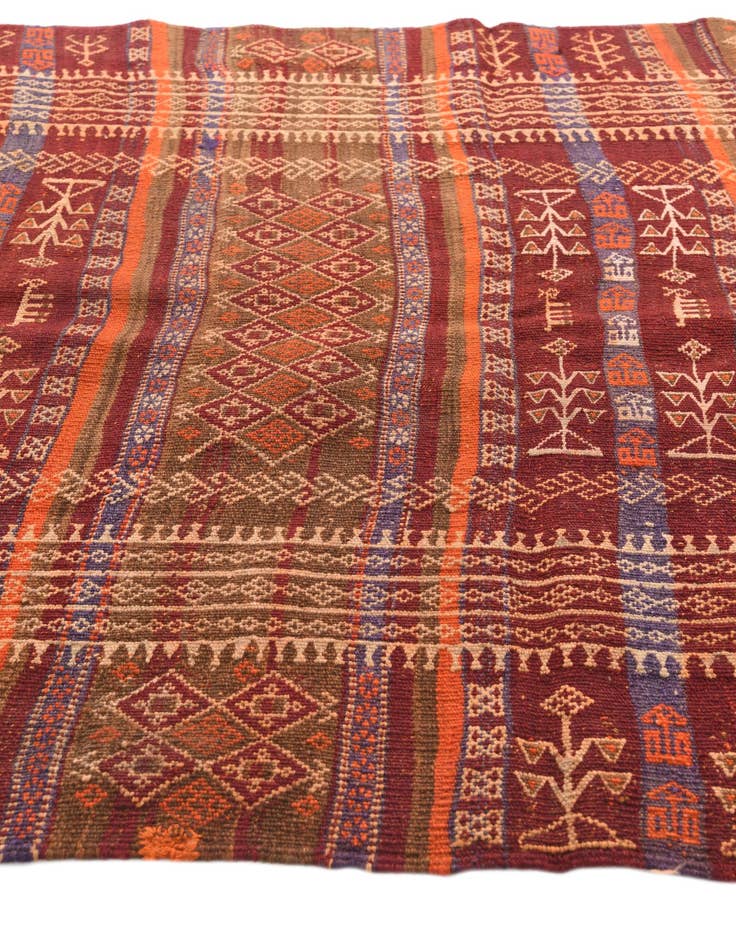 Detail image of  4' 9 x 11' 2  Hand Woven Kilim Fars Wool Runner Rug