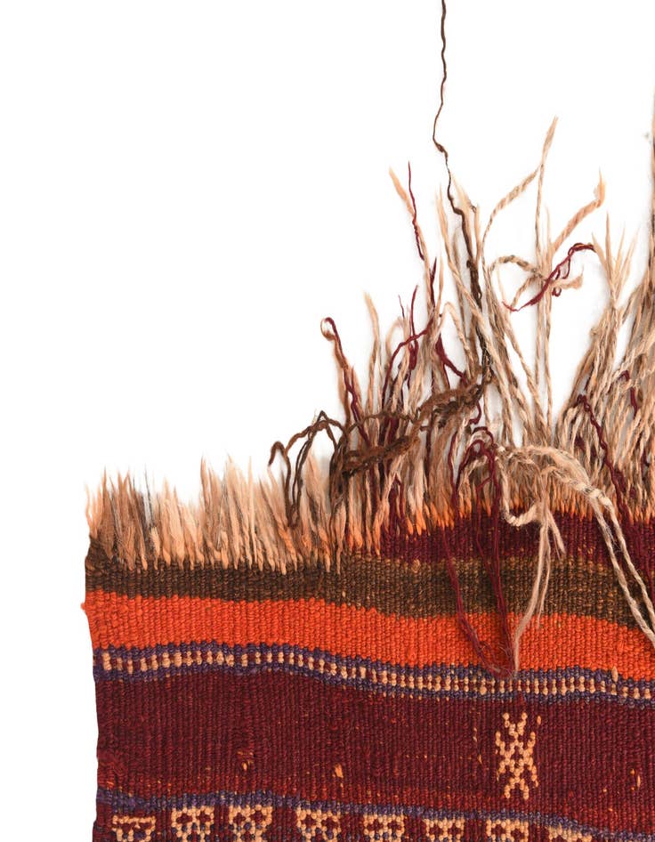 Detail image of  4' 9 x 11' 2  Hand Woven Kilim Fars Wool Runner Rug