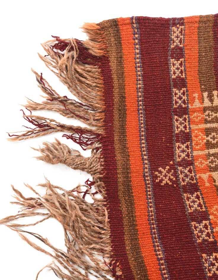 Detail image of  4' 9 x 11' 2  Hand Woven Kilim Fars Wool Runner Rug