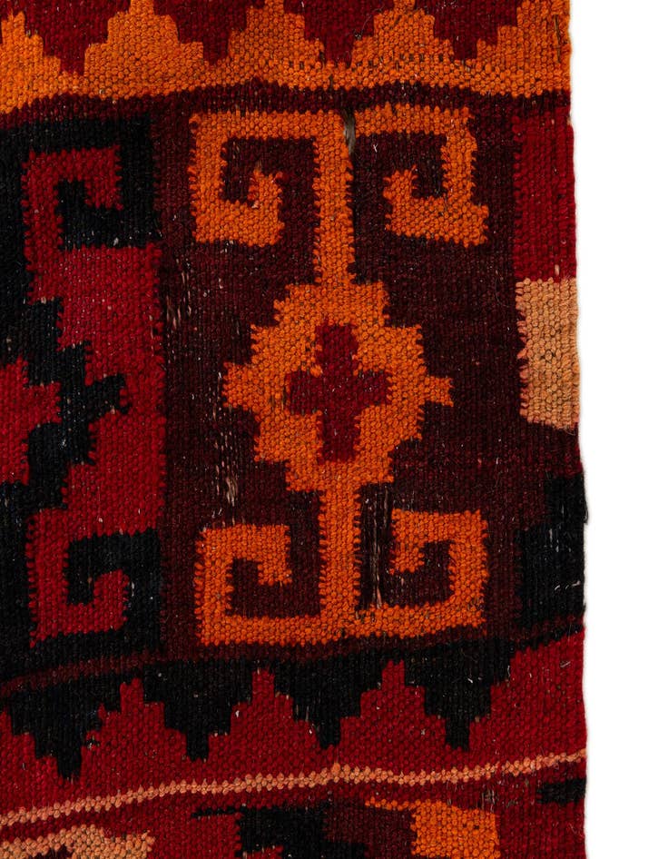 Detail image of  4' 6 x 14'  Hand Woven Kilim Fars Wool Runner Rug