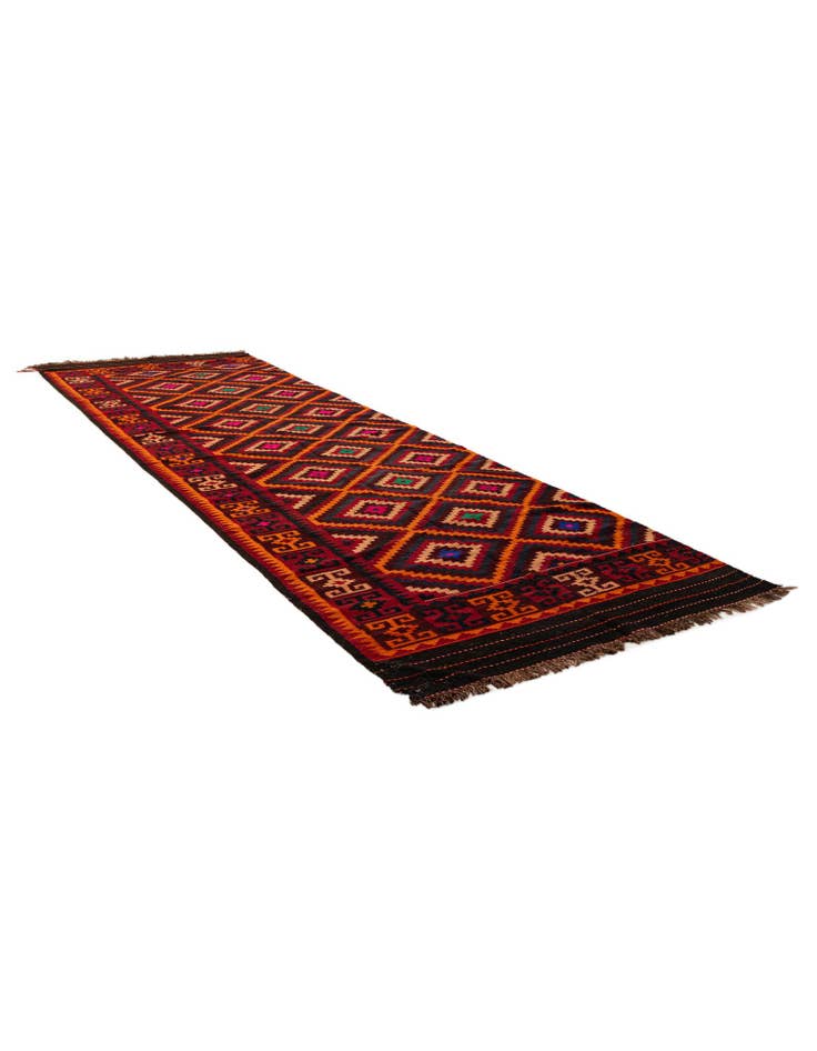 Detail image of  4' 6 x 14'  Hand Woven Kilim Fars Wool Runner Rug