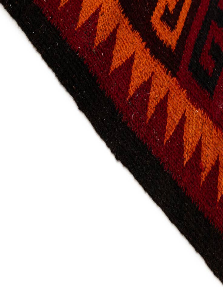 Detail image of  4' 6 x 14'  Hand Woven Kilim Fars Wool Runner Rug