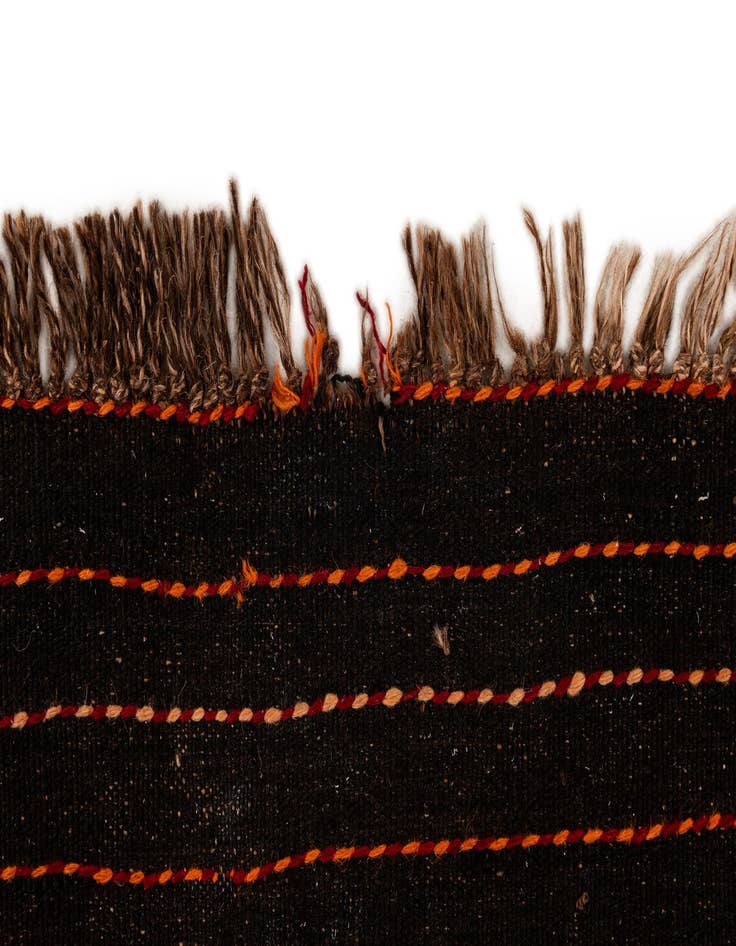 Detail image of  4' 6 x 14'  Hand Woven Kilim Fars Wool Runner Rug