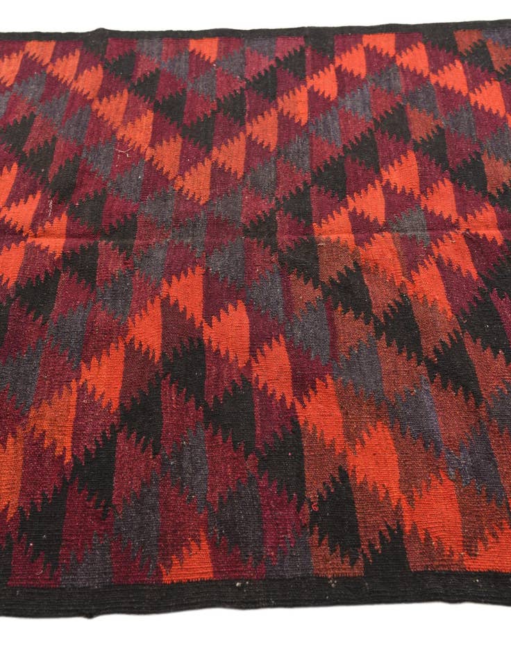 Detail image of  4' 7 x 11' 10  Hand Woven Kilim Fars Wool Runner Rug