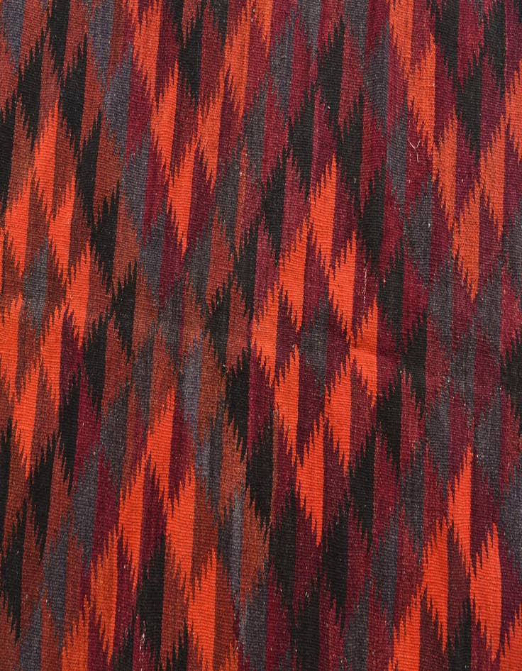 Detail image of  4' 7 x 11' 10  Hand Woven Kilim Fars Wool Runner Rug