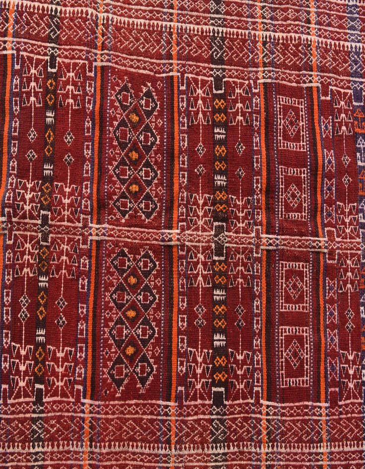 Detail image of  4' 5 x 11'  Hand Woven Kilim Fars Wool Runner Rug