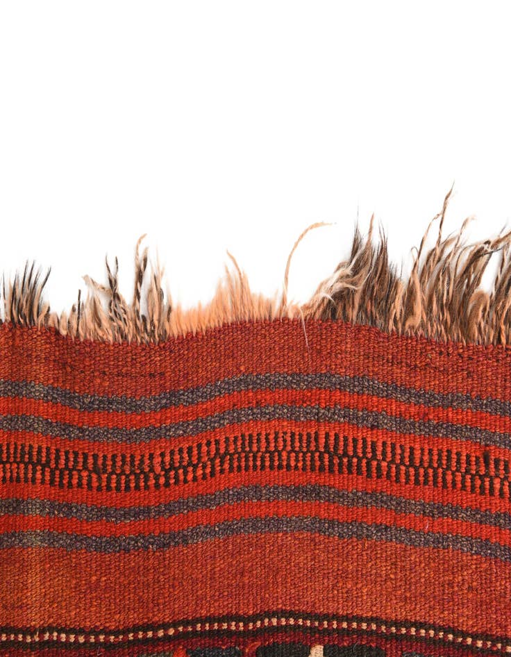 Detail image of  4' 6 x 11' 1  Hand Woven Kilim Fars Wool Runner Rug