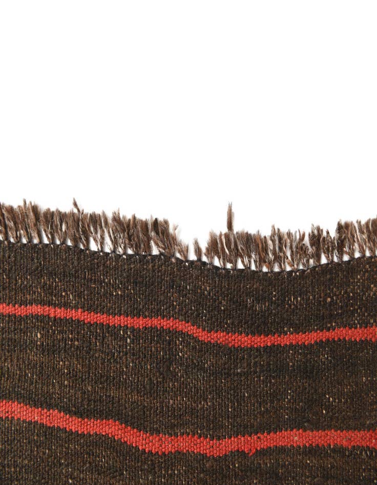 Detail image of  5' 6 x 9' 10  Hand Woven Kilim Fars Wool Runner Rug