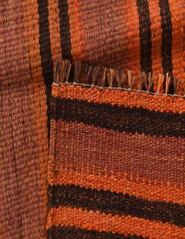 Detail image of  4' 7 x 10'  Hand Woven Kilim Fars Wool Runner Rug