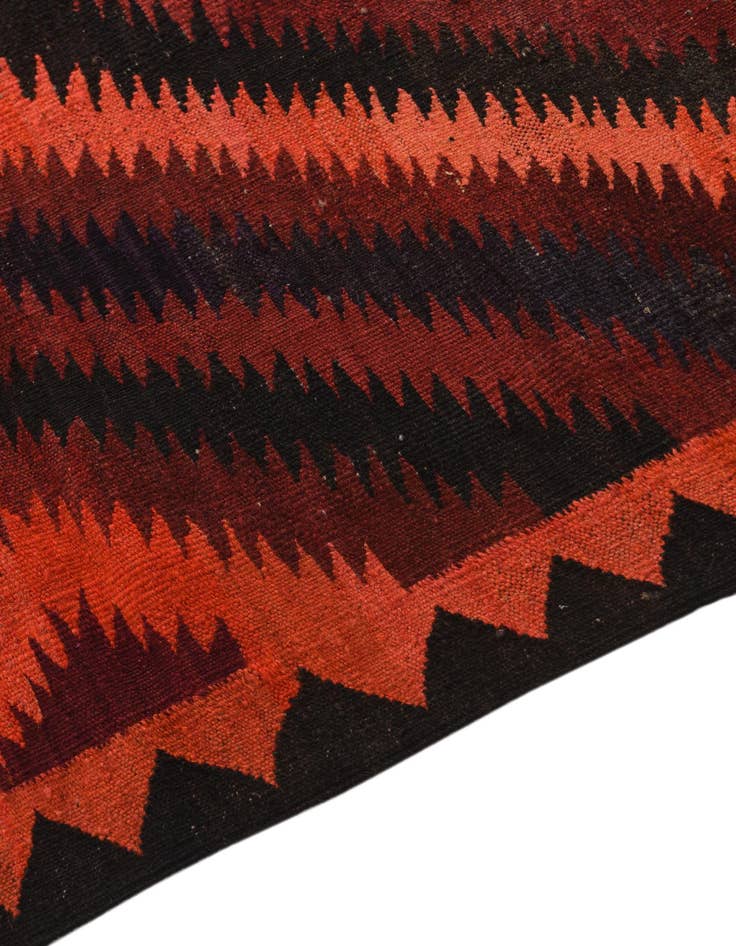 Detail image of  4' x 10'  Hand Woven Kilim Fars Wool Runner Rug