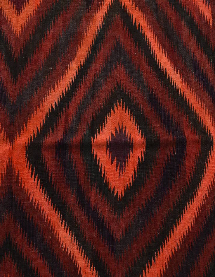 Detail image of  4' x 10'  Hand Woven Kilim Fars Wool Runner Rug