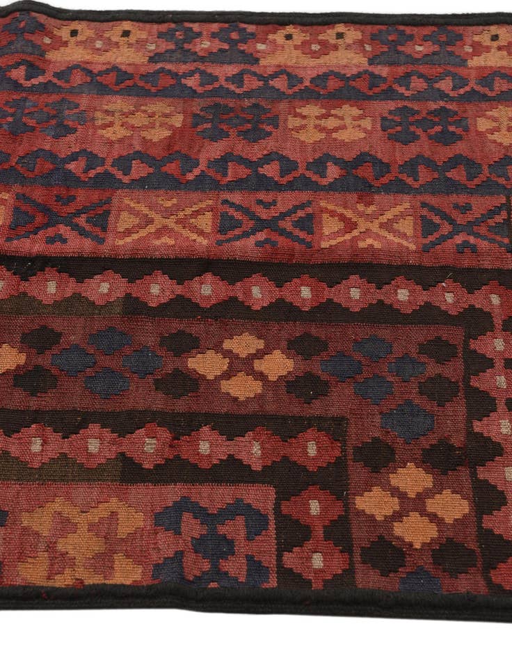 Detail image of  2' 10 x 14' 6  Hand Woven Kilim Fars Wool Runner Rug
