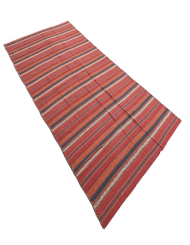 Detail image of  5' 9 x 11' 8  Hand Knotted Kilim Fars Persian Wool Runner Rug