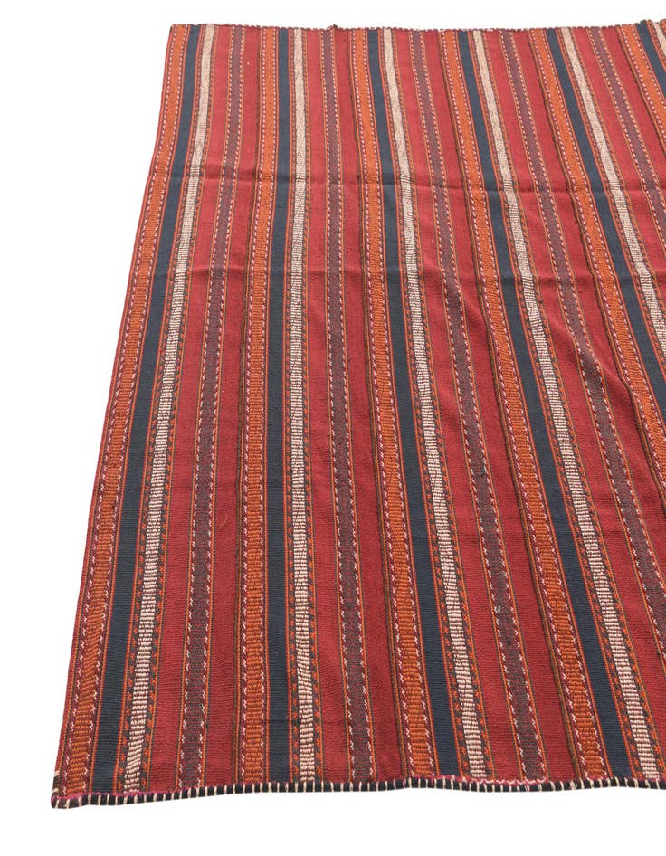 Detail image of  5' 9 x 11' 8  Hand Knotted Kilim Fars Persian Wool Runner Rug