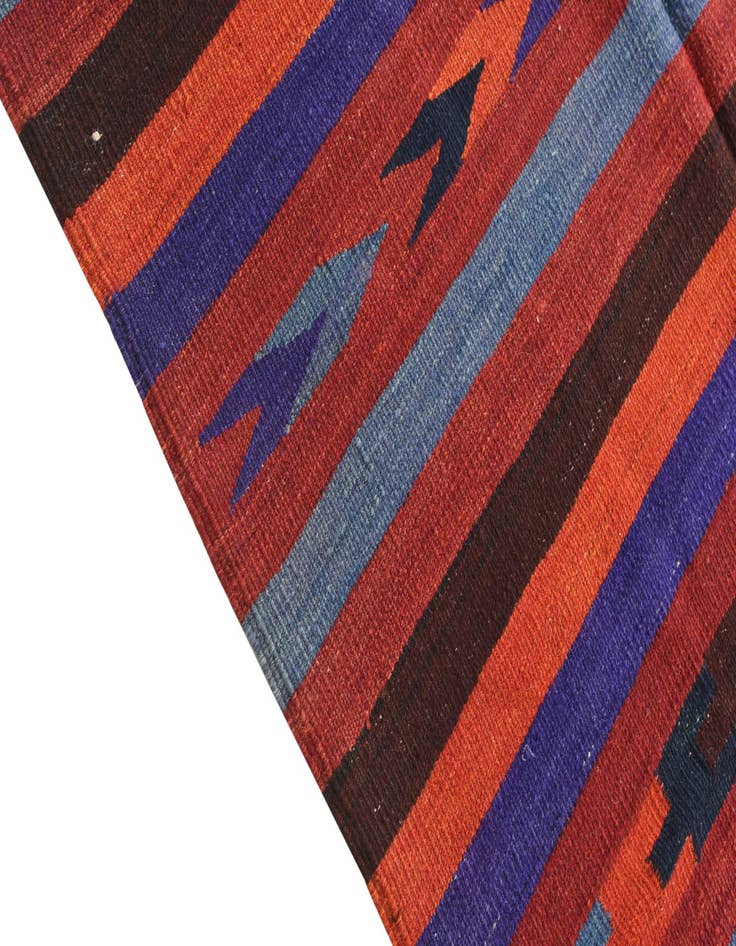 Detail image of  4' 2 x 10' 3  Hand Woven Kilim Fars Wool Runner Rug