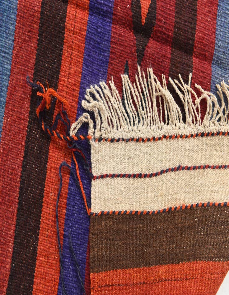 Detail image of  4' 2 x 10' 3  Hand Woven Kilim Fars Wool Runner Rug