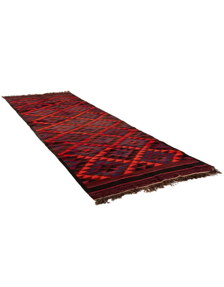 Detail image of  4' 5 x 14' 9  Hand Woven Kilim Fars Wool Runner Rug