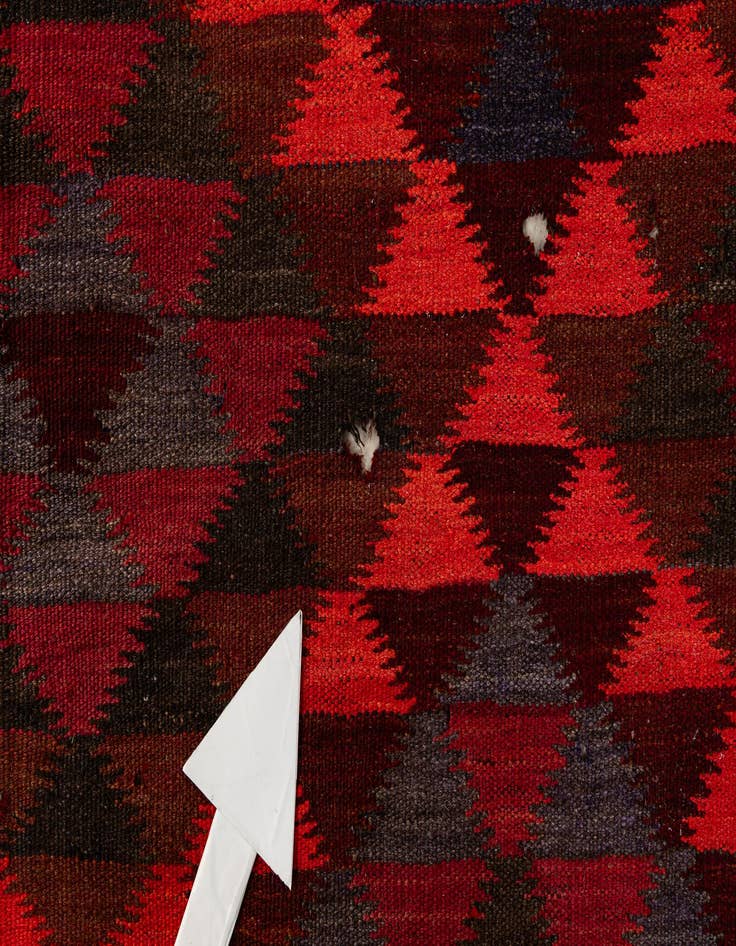 Detail image of  4' 5 x 14' 9  Hand Woven Kilim Fars Wool Runner Rug