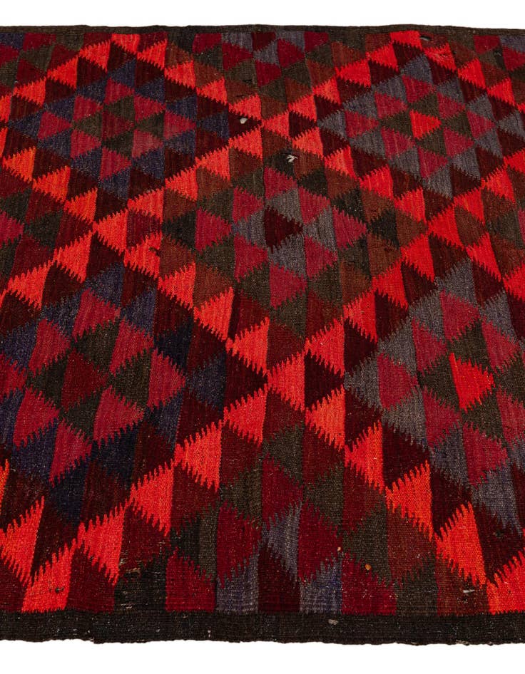 Detail image of  4' 5 x 14' 9  Hand Woven Kilim Fars Wool Runner Rug