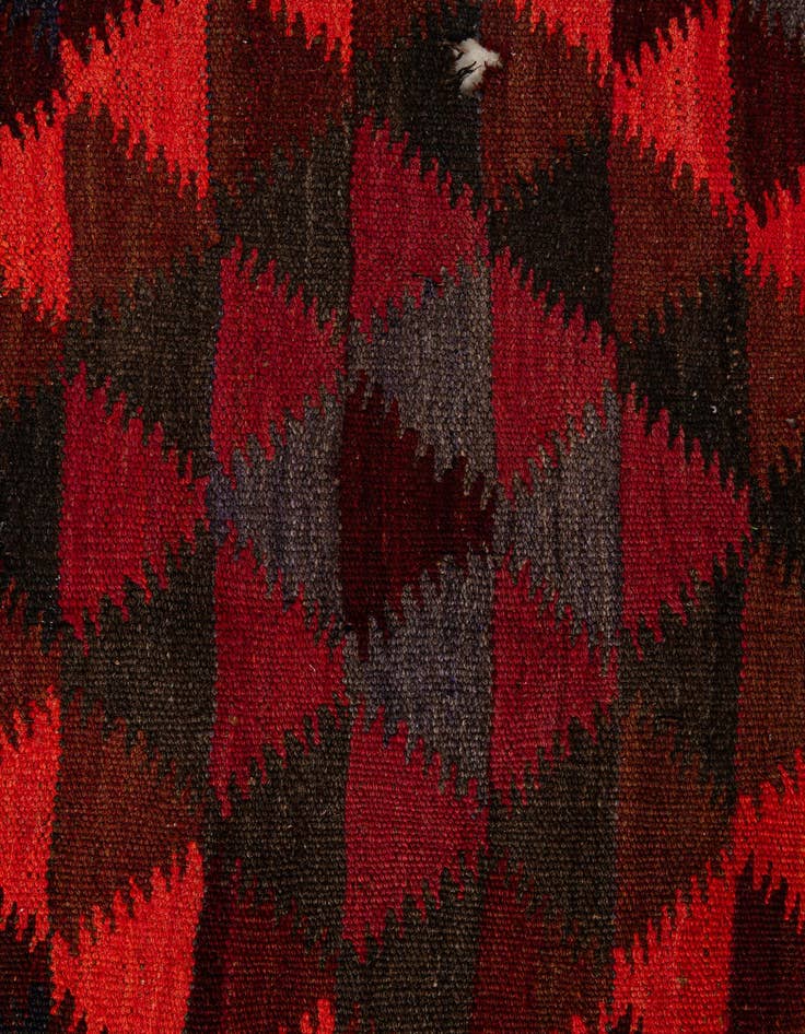 Detail image of  4' 5 x 14' 9  Hand Woven Kilim Fars Wool Runner Rug
