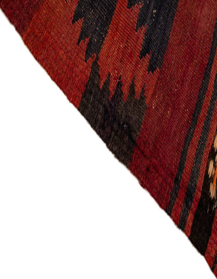 Detail image of  4' 4 x 11' 1  Hand Woven Kilim Fars Wool Runner Rug
