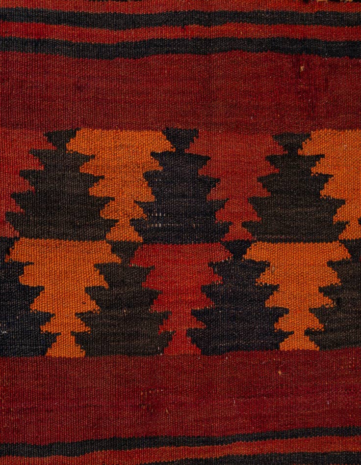 Detail image of  4' 4 x 11' 1  Hand Woven Kilim Fars Wool Runner Rug