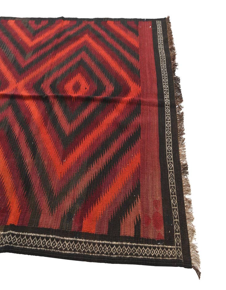 Detail image of  4' 9 x 11' 1  Hand Woven Kilim Fars Wool Runner Rug