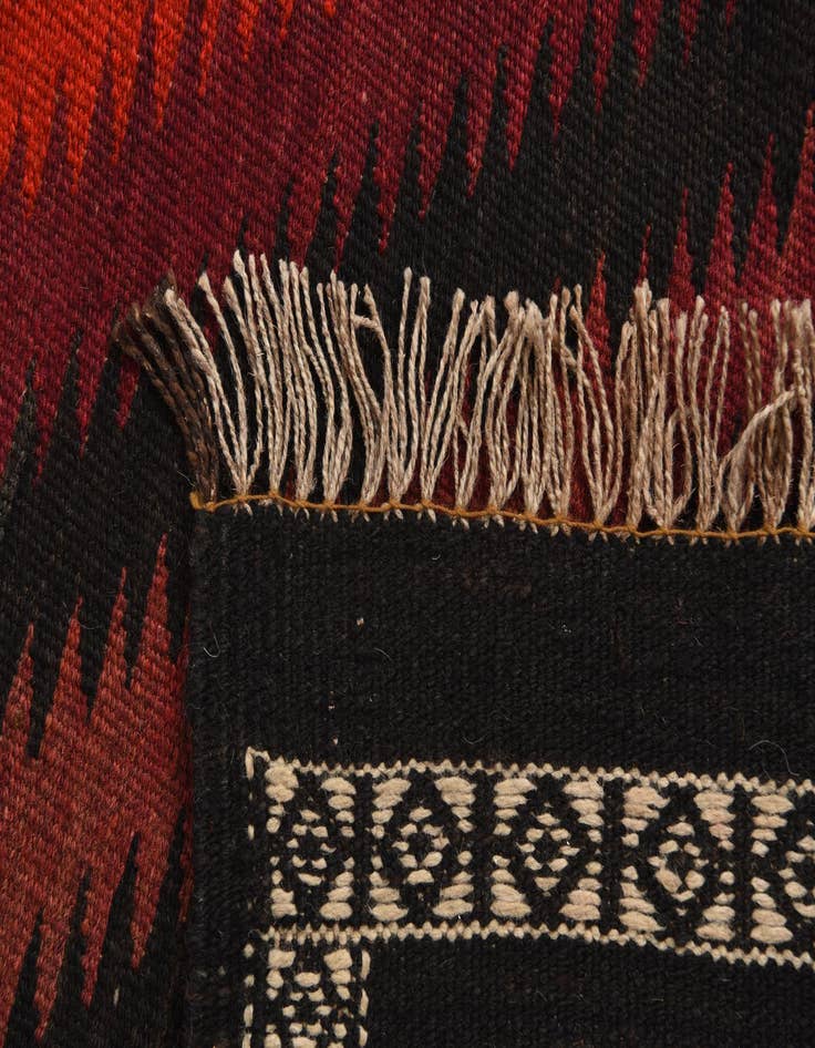 Detail image of  4' 9 x 11' 1  Hand Woven Kilim Fars Wool Runner Rug