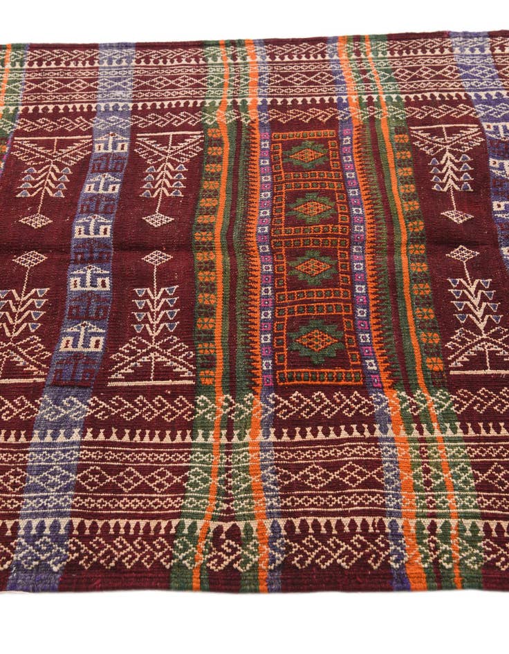 Detail image of  3' 8 x 12'  Hand Woven Kilim Fars Wool Runner Rug