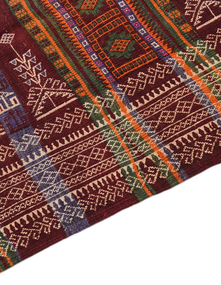 Detail image of  3' 8 x 12'  Hand Woven Kilim Fars Wool Runner Rug