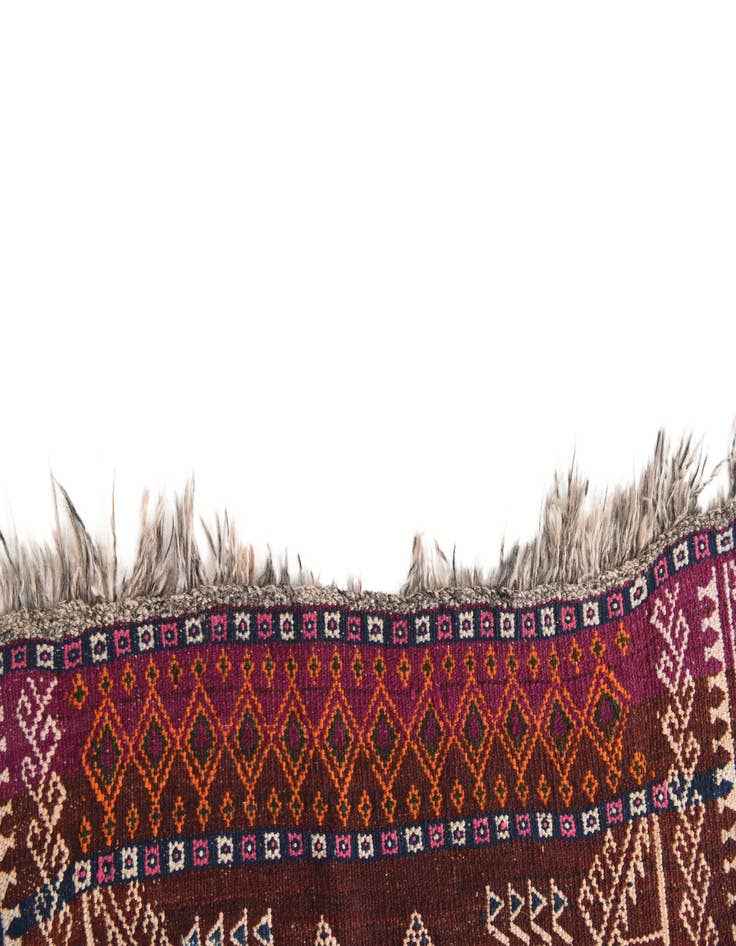 Detail image of  3' 8 x 12'  Hand Woven Kilim Fars Wool Runner Rug