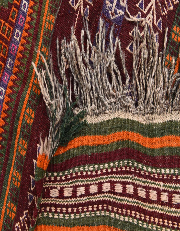 Detail image of  3' 8 x 12'  Hand Woven Kilim Fars Wool Runner Rug